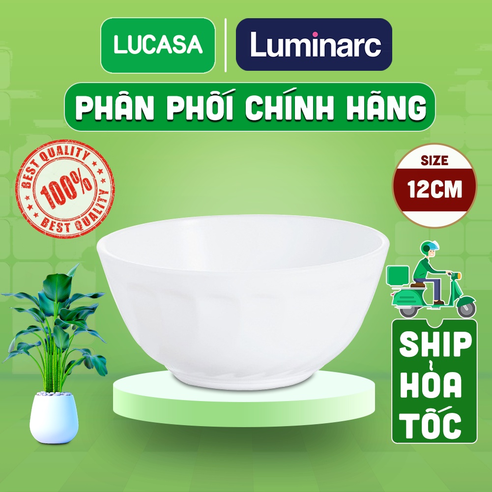 Bộ 6 Chén Thủy Tinh Luminarc Trianon Trắng 12cm - BOL3652 | Phân Phối Chính Hãng