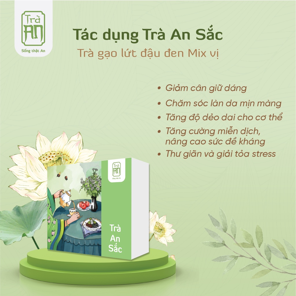 Trà Gạo lứt đậu đen An An thanh nhiệt, mát gan, đẹp da, giữ dáng