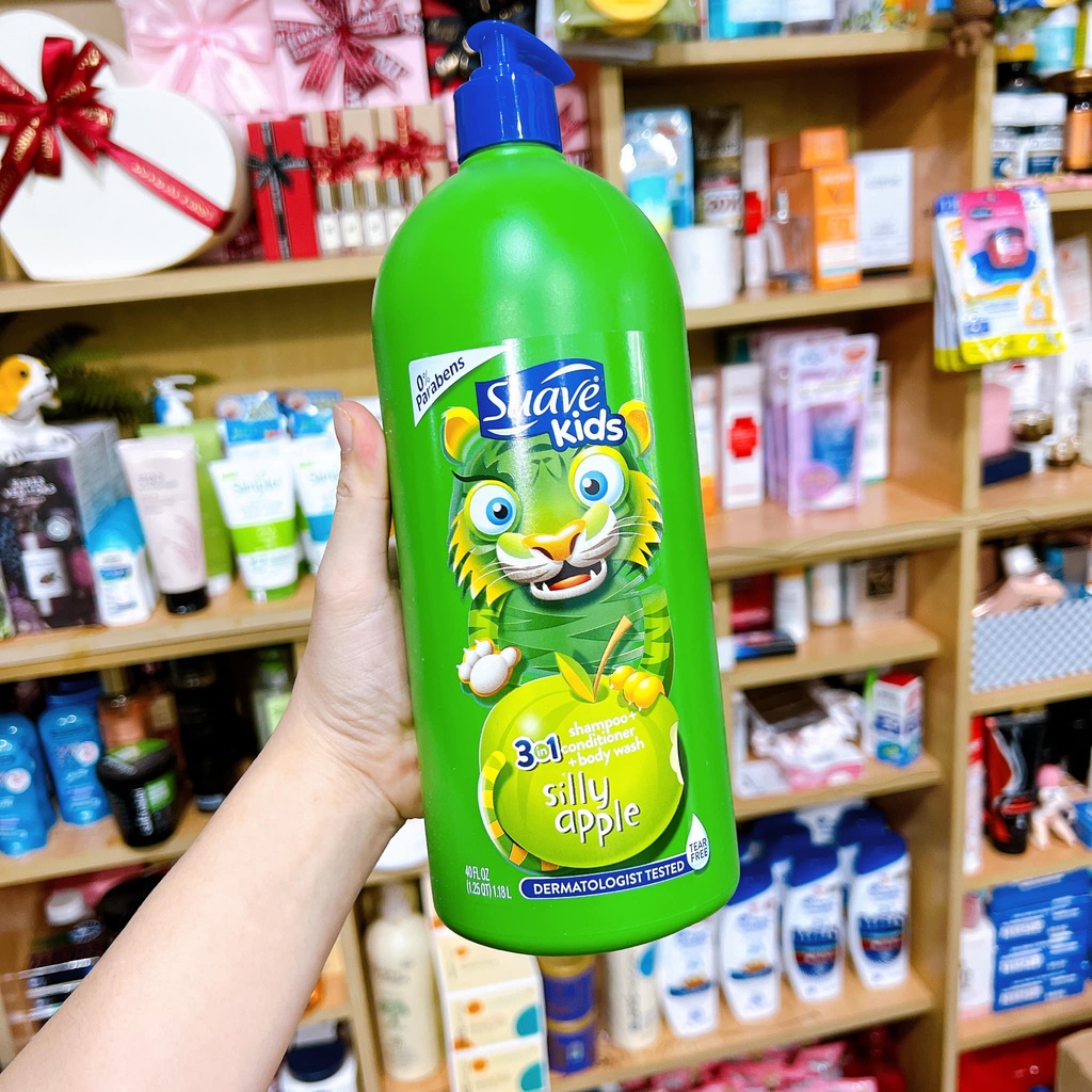 SỮA TẮM GỘI XẢ CHO EM BÉ SUAVE KIDS 3 IN 1 HƯƠNG TÁO, DƯA HẤU