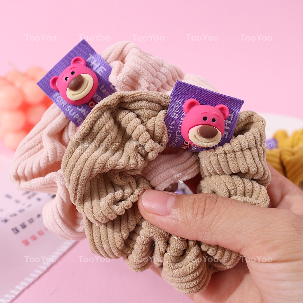 Cột tóc scrunchies gấu dâu lotso dễ thương cute TY0303