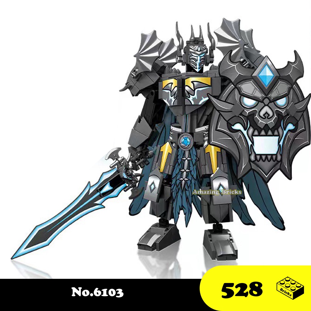 Đồ chơi Lắp ráp Lich King, No.6103 Warcraft Champion, Xếp hình thông minh, Mô hình [528 mảnh]