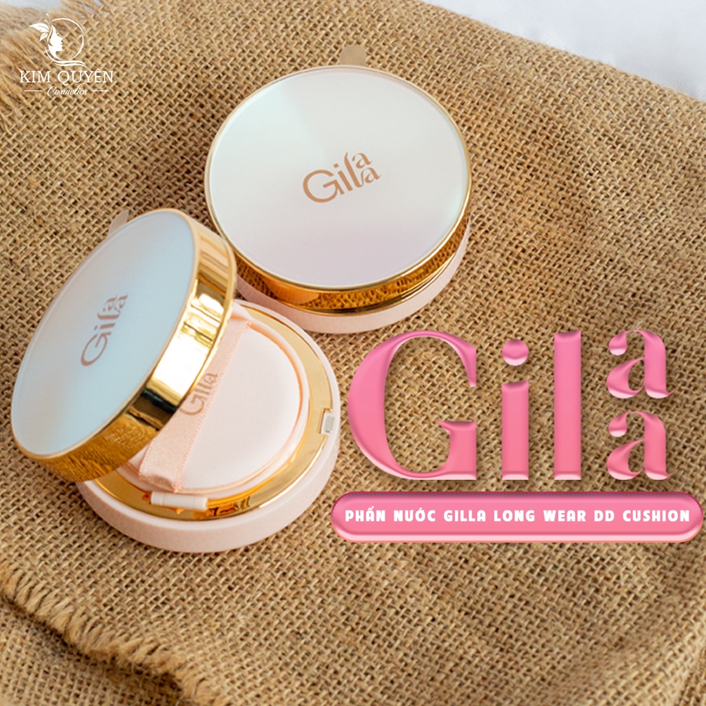 Phấn Nước Che Phủ Mỏng Mịn, Kiềm Dầu Hiệu Qủa Gilaa Long Wear DD Cushion SPF50/PA+++