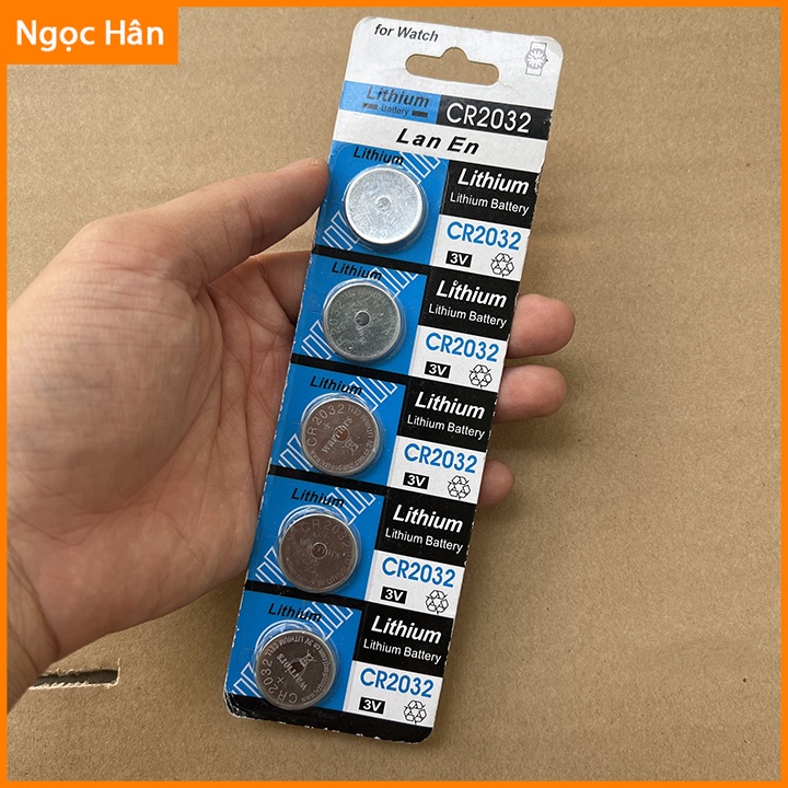 Vĩ Pin Cúc Áo Cmos CR2032 Hãng Lan En Xài Cho Đồng Hồ Đồ Chơi Thiết Bị Điện Nhỏ