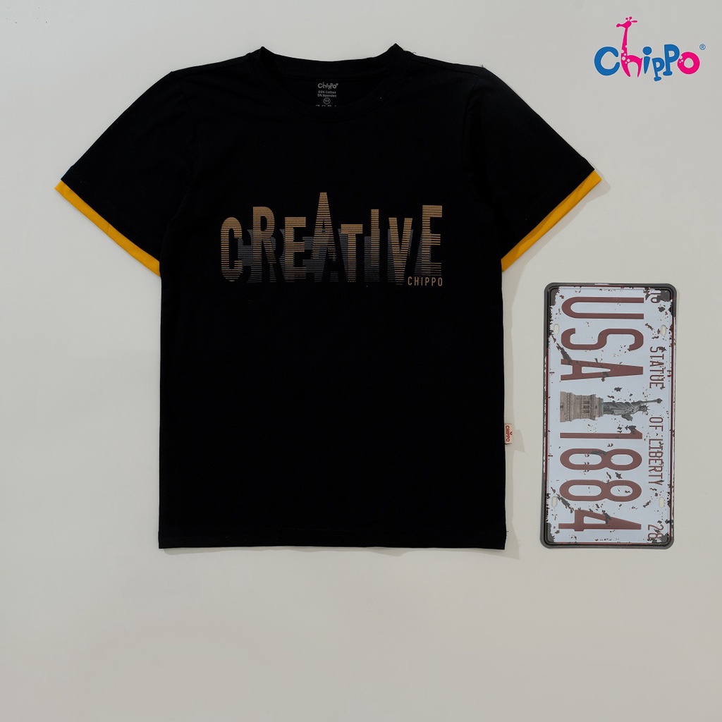 Áo phông cộc tay Chippo chất liệu 100% cho bé trai áo thun mùa hè cho bé trai 11-14 Tuổi