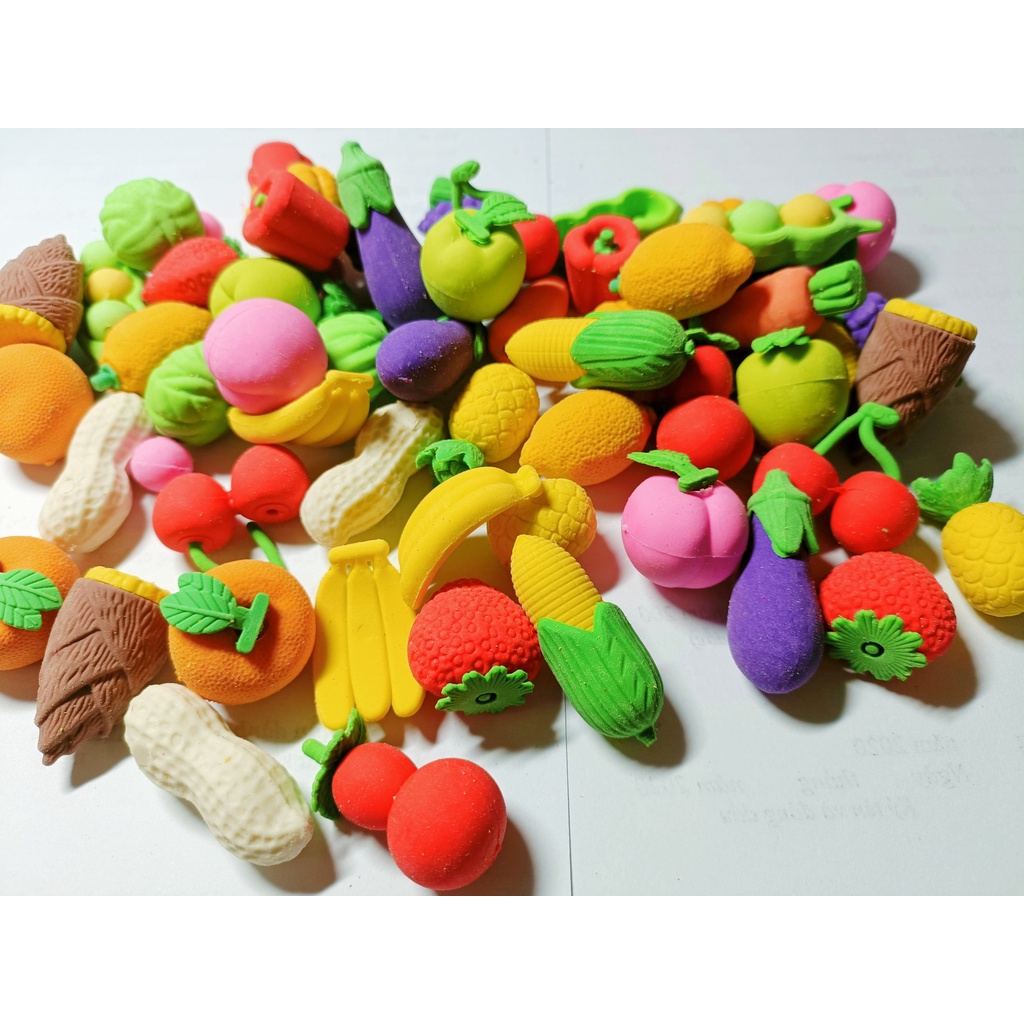 Combo 5-10 cục tẩy hình hoa quả kute ,dễ thương,dễ sử dụng