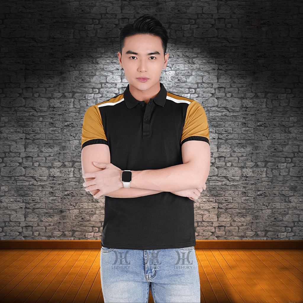 Áo polo nam tay áo phối màu cá tính chất vải cotton mặc mát co giãn bốn chiều - Fashion Hand