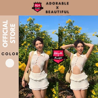   Ảnh Thật  Set Áo Và Chân Váy Xuyên Thấu Ren Trắng Kem Không Có Lót Trong Phong Cách Sexy Ulzzang  AdorablexBeautiful  