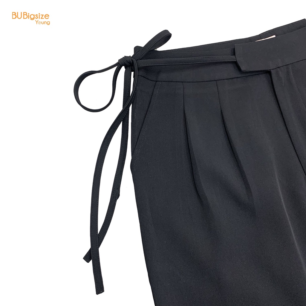 Quần ống rộng buộc dây bên BIGSIZE (55kg đến 95kg) - 23YQ04 - [BU Bigsize Young]
