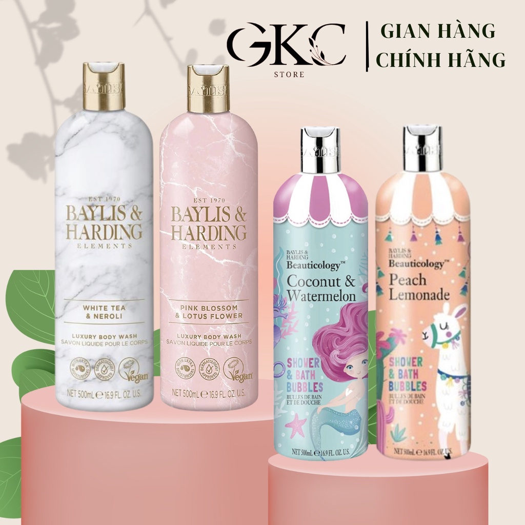 Sữa tắm cao cấp Baylis & Harding hương thơm sang trọng, quyến rũ cho mọi lứa tuổi, làn da 500ml