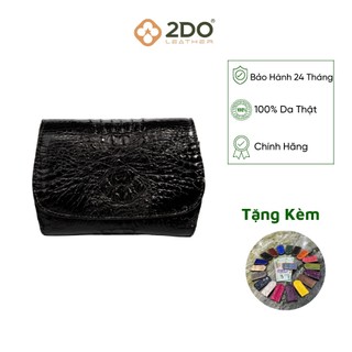 Ví Gấp 3 Da Cá Sấu Mini 2DO LEATHER Da V13 Kích Thước (13x9cm) Quà Tặng Cho Người Thân, Sang Trọng, Chính Hãng