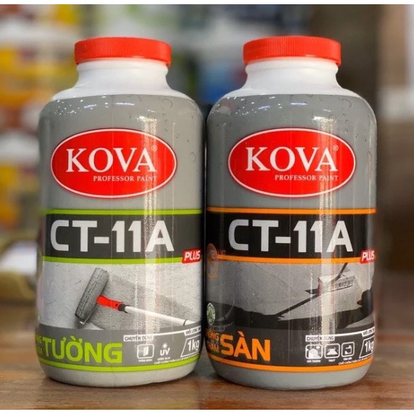 [Loại 1kg] KOVA CT11A Plus - Sơn chống thấm 2 loại SÀN hoặc TƯỜNG (màu trắng sữa)