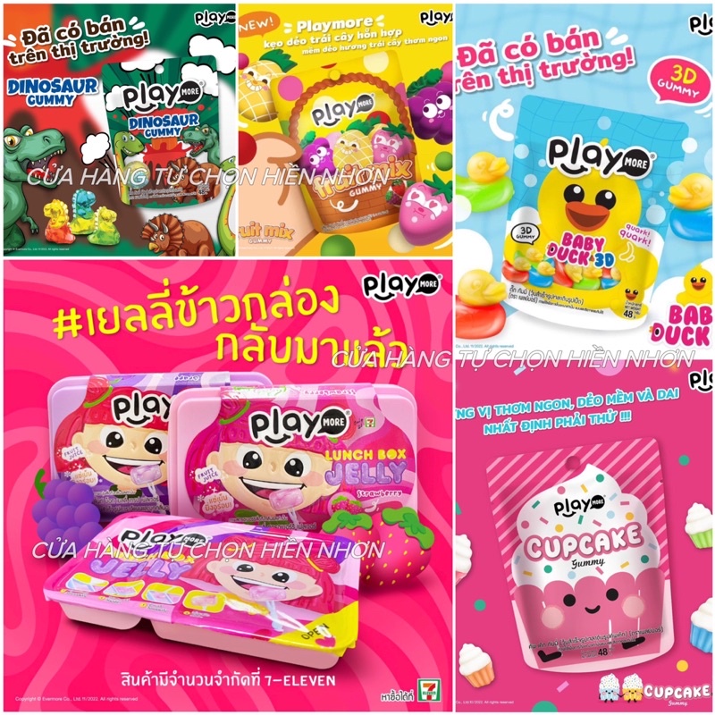 Kẹo dẻo trái cây Playmore 48g