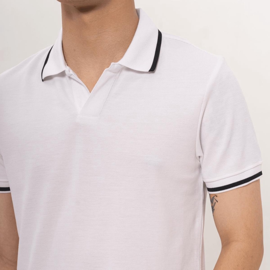 Áo Polo MASSI chất liệu vải co giãn, kẻ sọc cổ áo - POLO MASSI 15 | BigBuy360 - bigbuy360.vn