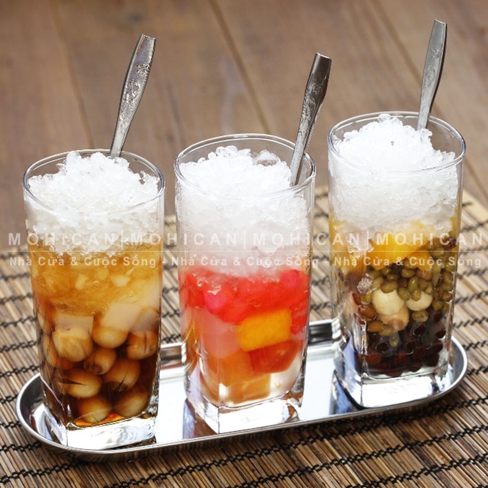 Ly thủy tinh cao đáy vuông 310ml, cốc thủy tinh pha cà phê, nước ép, ly ăn chè Union nhập khẩu Thái Lan UNIG-363