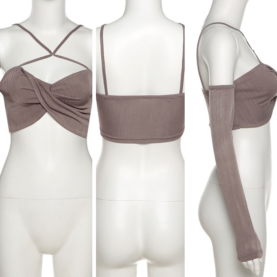 Áo croptop dài tay một vai thời trang hở lưng gợi cảm ngắn rốn áo nữ kiểu INS Phong Cách Âu Mỹ Mùa Hè 2023 | BigBuy360 - bigbuy360.vn