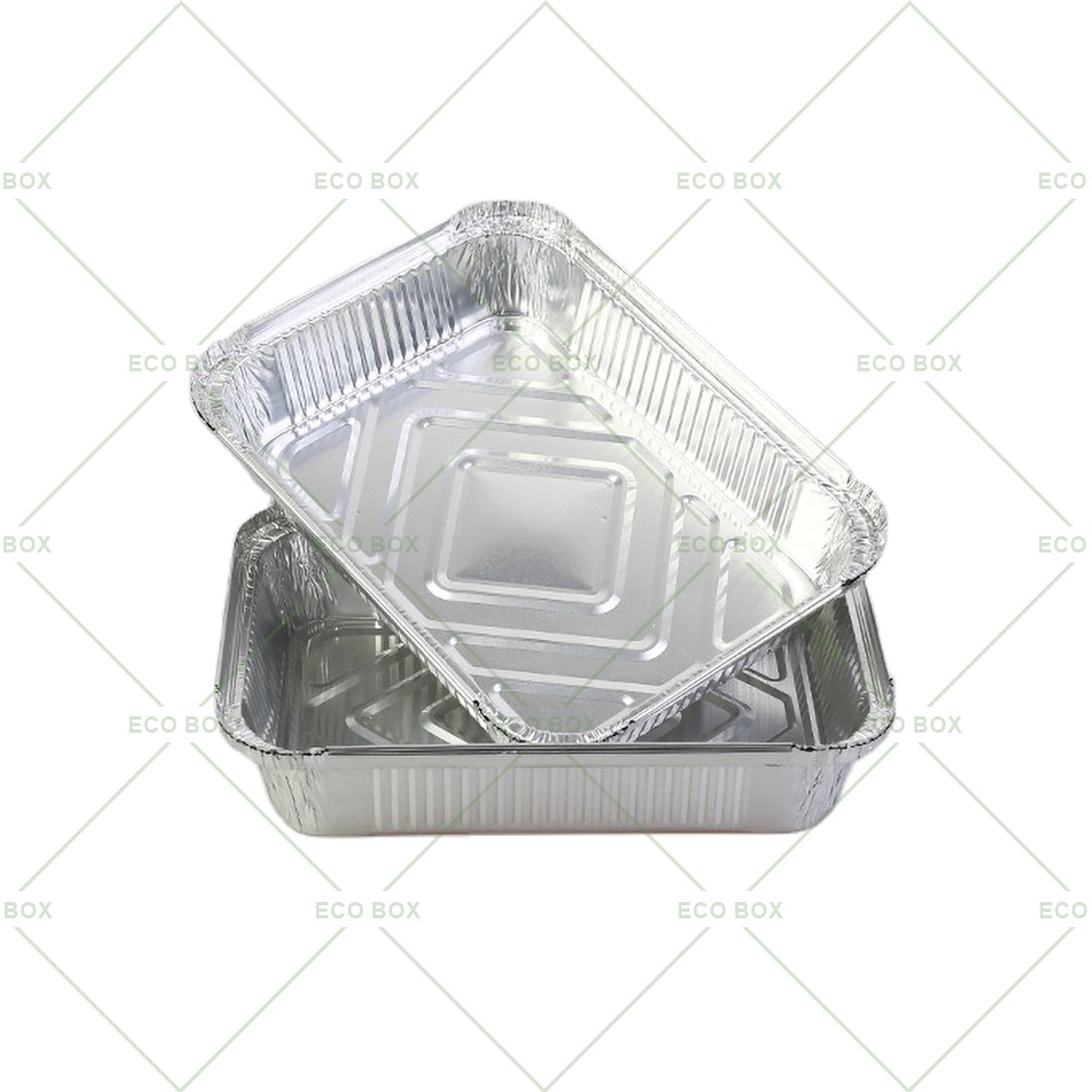 SET 10 Khay Bạc, Khay Nhôm Đựng Thức Ăn, Thực Phẩm, Tặng Kèm Nắp, Hộp Nhôm Chịu Nhiệt Độ Cao, An Toàn Sức Khỏe