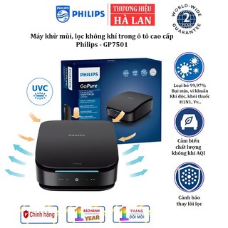 Máy Khử Mùi Lọc Không Khí Ô Tô Philips GP7501 - Công Nghệ UVC LED - Khử Trùng Diệt Khuẩn Tia Cực Tím