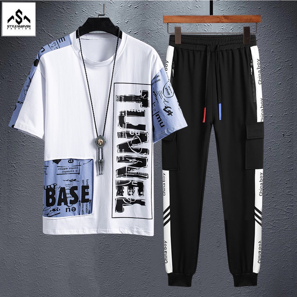 ComBo Áo Thun Nam Ngắn Tay TUNNEL Kết Hợp Quần Jogger Trẻ Trung Thời Trang STYLE MARVEN - SET NAM 90000183C2