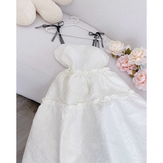 Đầm Gấm Hoa Nổi 2S