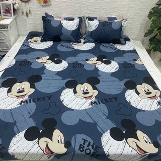Bộ ga gối cotton poly 4 món ga , 2 vỏ gối đầu , 1 vỏ gối ôm