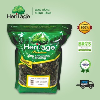 HẠT BÍ ĐÃ TÁCH VỎ HERITAGE THÁI LAN GÓI 1KG- RAW PUMPKIN SEEDS