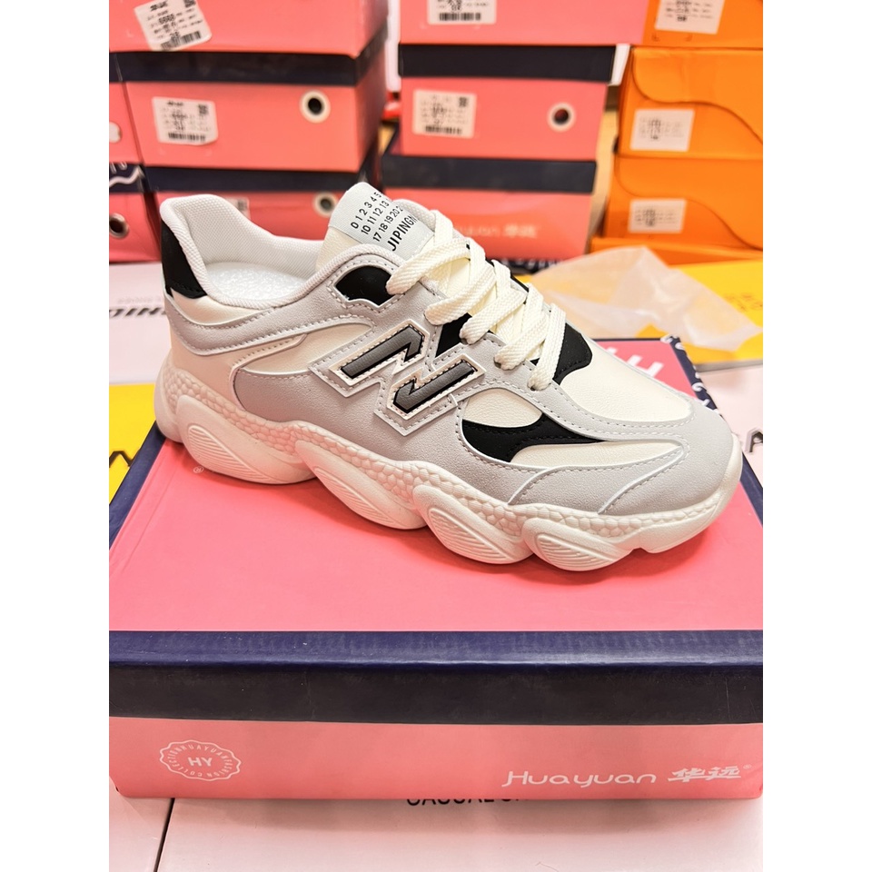 {FULLBOX} Giày Thể Thao nữ SNEAKER phong cách Hàn Quốc tăng chiều cao, Họa tiết chữ N, AB