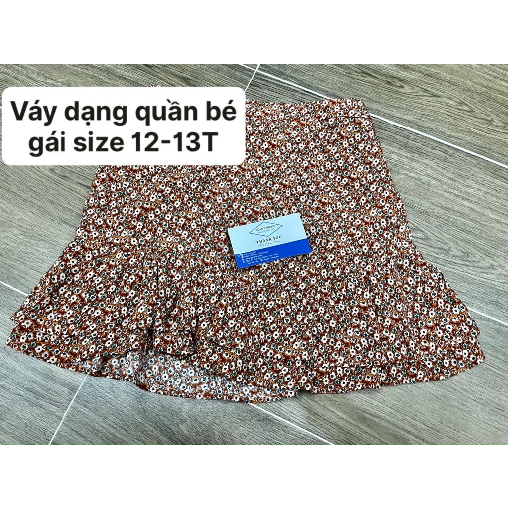 Quần váy ZARA bé gái họa tiết hoa / HANG CHINH HANG