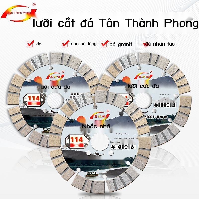 Tân Thành Phong đá cắt mảnh granit khô lưỡi máy bê tông đặc biệt cưa kim cương