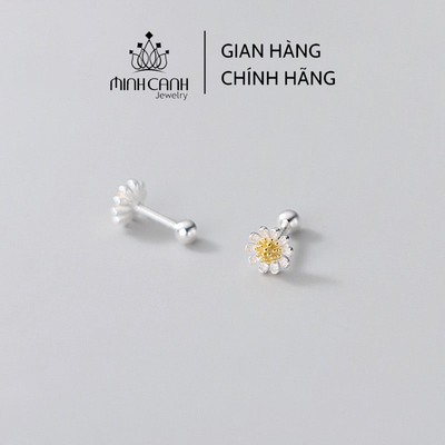 Bông Tai Cúc Họa Mi Nhí Chốt Bi Vặn Minh Canh Jewelry