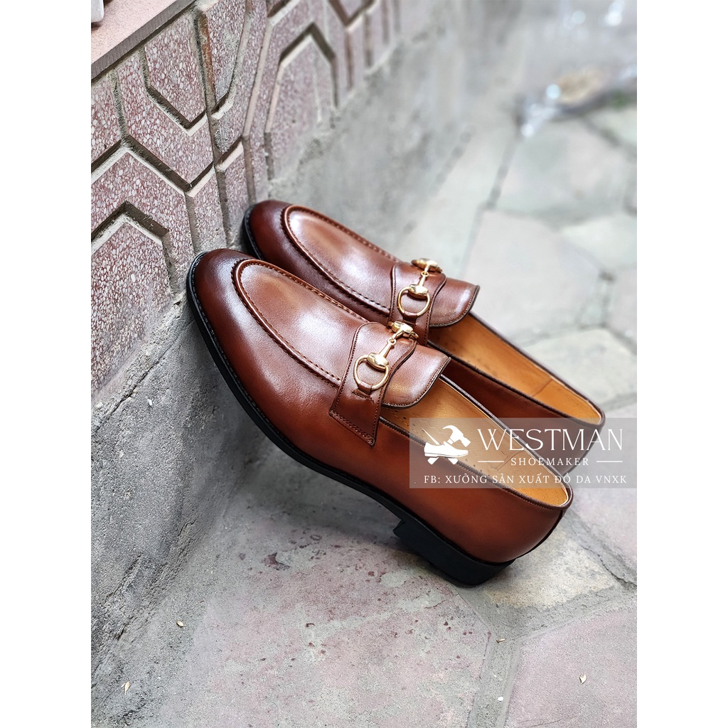 Giày Lười Nam Da thật Horsebit Loafer W0004-DS