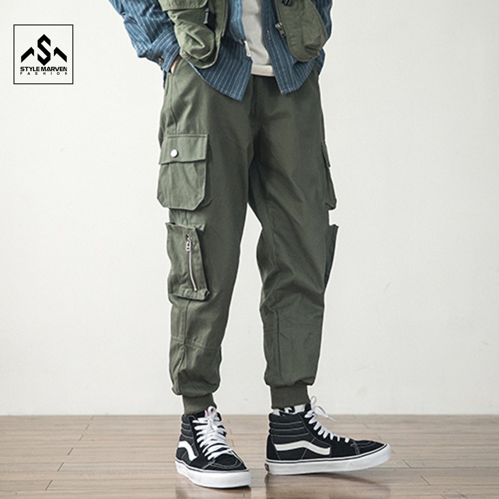 Quần jogger kaki nam túi hộp STYLE MARVEN phối khóa kéo thể thao năng động - QUAN SM027 | BigBuy360 - bigbuy360.vn