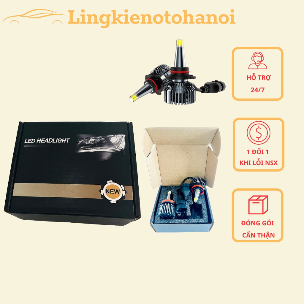 Đèn Pha  LED oto ô tô H7  H11 H8 H9 9005 HB3 60W Canbus ánh sáng 360 độ, độ sáng cao, chống nước.