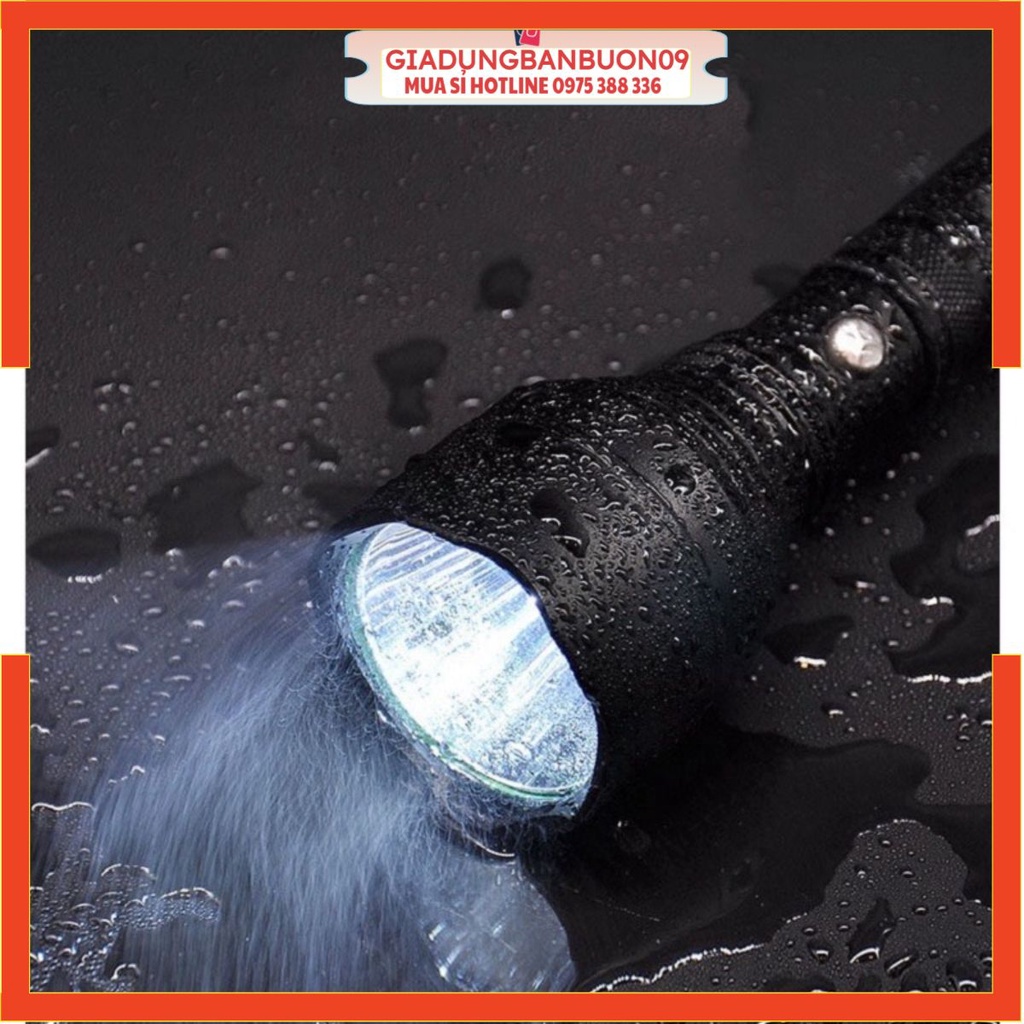Bộ Đèn Pin Cầm Tay AP Siêu Sáng CREE Q5, Đèn Pin Cầm Tay Siêu Sáng AP CREE Q5 Tích Điện Dung Lượng Pin Trâu Bóng LED