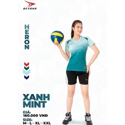 Bộ quần áo bóng chuyền nam - nữ HERON ,thấm hút mồ hôi,co giãn - hàng phân phối chính hãng