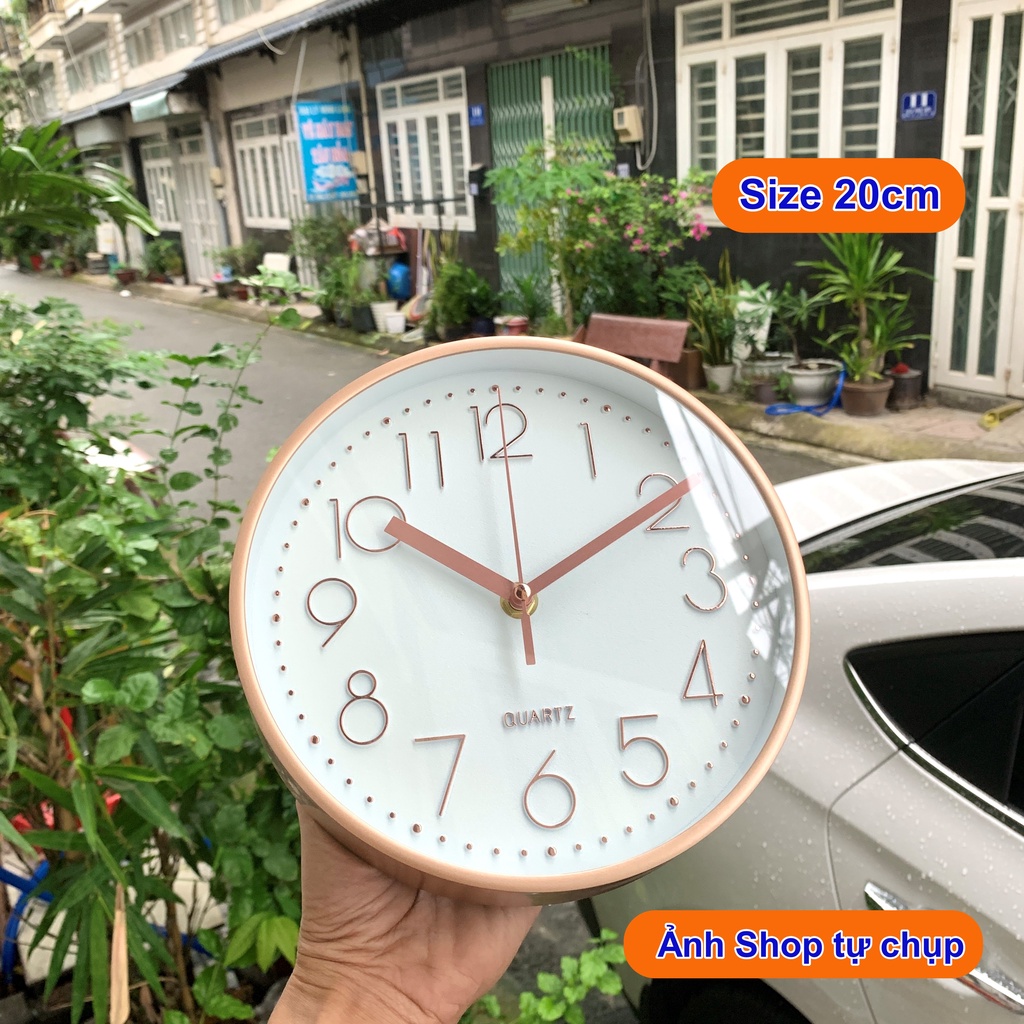 Đồng hồ treo tường Quartz kim trôi cao cấp - Bảo Hành 12 Tháng , đồng hồ trang trí phòng khách Qhouse