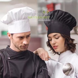 Nón bếp Đồng phục đầu bếp Nón bếp trắng Nón bếp đen Nón đầu bếp nhà hàng khách sạn