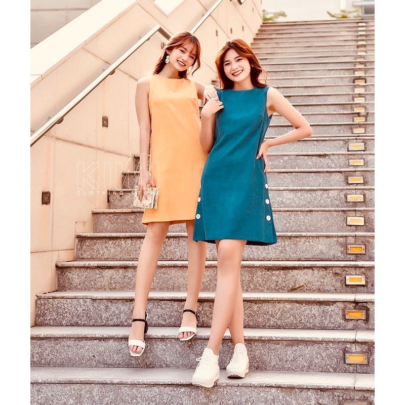 Đầm Suông Có Túi Vintage