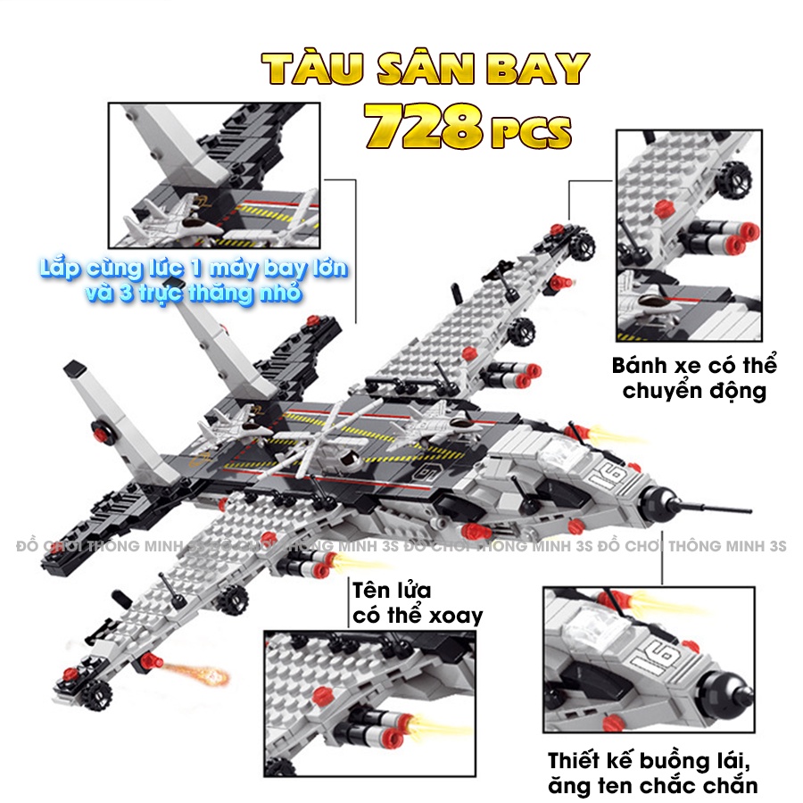 Đồ chơi lắp ráp mô hình, đồ chơi bé trai từ 6 tuổi: mô hình lắp ráp tàu chiến, mô hình lắp ráp tàu sân bay