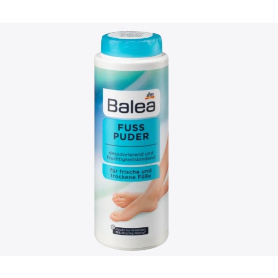 Bột khử mùi và ngăn mùi hôi chân Balea Fuss Puder, hàng Đức