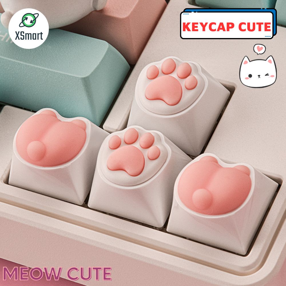 Keycap Lẻ Siêu Dễ Thương CUTE Cao Cấp Phủ Silicon Full Box Custom