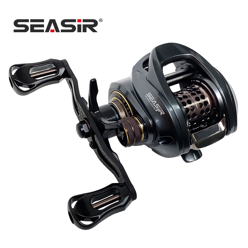 Seasir Guồng Quay Cần Câu Cá Kép 179g Bằng Carbon Siêu Nhẹ Và Tay Cầm Chính Bằng Đồng Thau