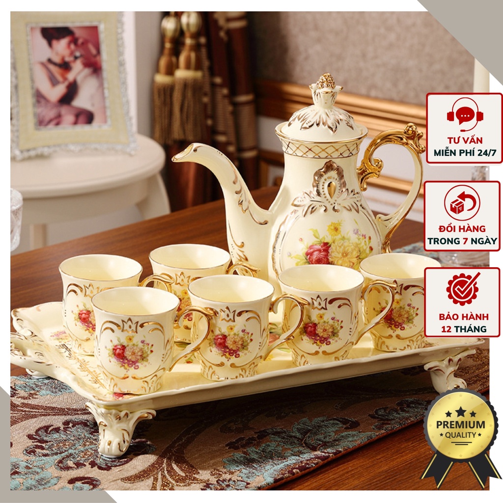 Bộ ấm chén mang phong cách tân cổ điển CB03-AC1.