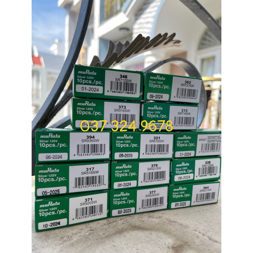 Viên pin đồng hồ SONY - muRata các mã SR416SW / SR521SW / SR621SW / SR626SW / SR920SW / SR927SW / SR721SW / SR616SW