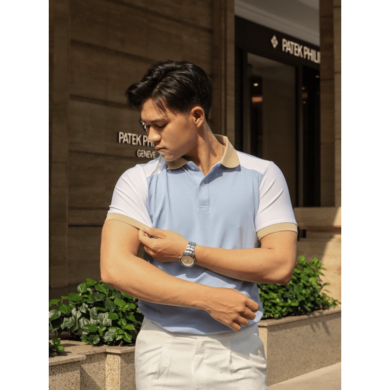 Áo Thun Nam Có Cổ Cao Cấp Vải Cotton Nhẹ Mát Co Giãn Tốt  3 Màu Thời Trang Mới NEW UNISEX