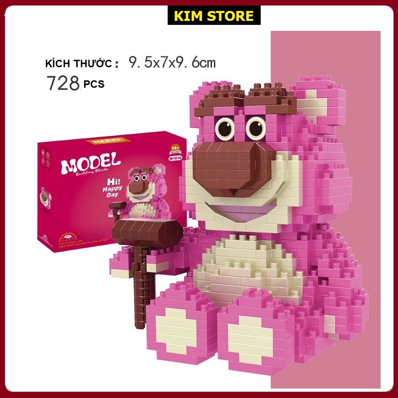 Lego Mini Nhân Vật Hoạt Hình Bearbrick Chất Liệu ABS chuẩn đồ chơi lắp ráp an toàn có sách hướng dẫn cho bé trai bé gái
