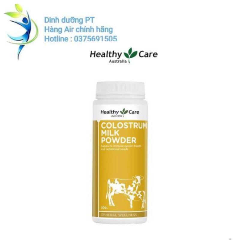 Sữa bò non Healthy Care Colostrum Milk Powder 300gr Úc mẫu mới .