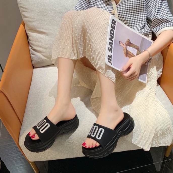 Dép bánh mì D.IOR thời trang nữ quai ngang bản to phong cách hiện đại đế cao, dép quai thuê hàng cao cấp DN06