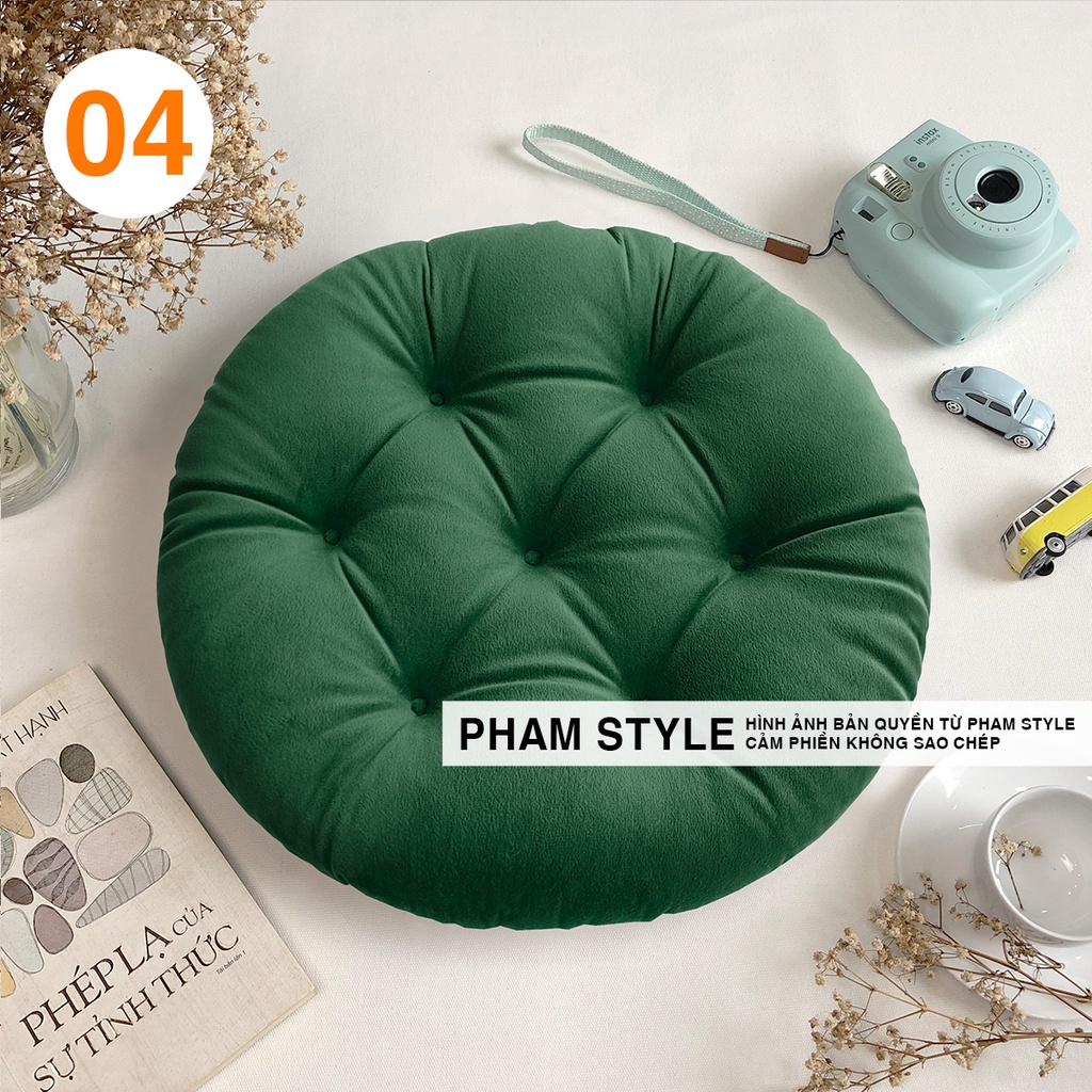 Đệm Tròn Ngồi Bệt Vải NHUNG
