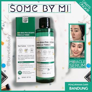 Nước hoa hồng Some By Mi làm sạch da dầu mụn trong 30 ngày AHA-BHA-PHA 30 Days Miracle Toner 150ml