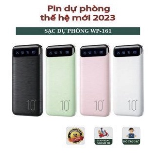 Sạc dự phòng WP-161 10000mAh chính hãng,pin dự phòng màn hình led dung lượng lớn tích hợp sạc nhiều thiết bị cùng lúc